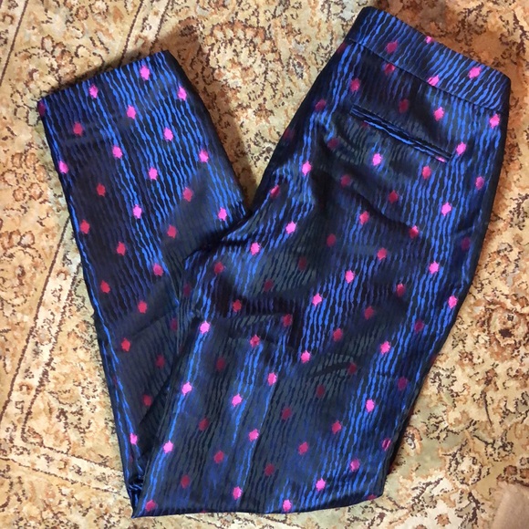 ANN KLEIN sz 2 Satin Capri Vivid Stripe Dor $99NEW - Picture 2 of 14